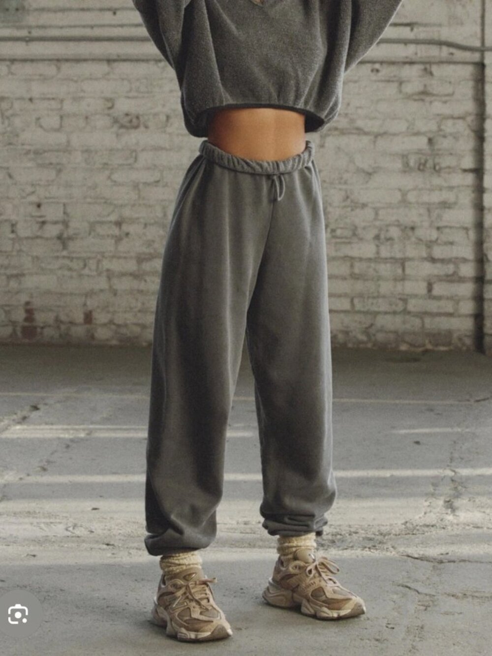 Joah Brown Oversized High Rise Sweatpants